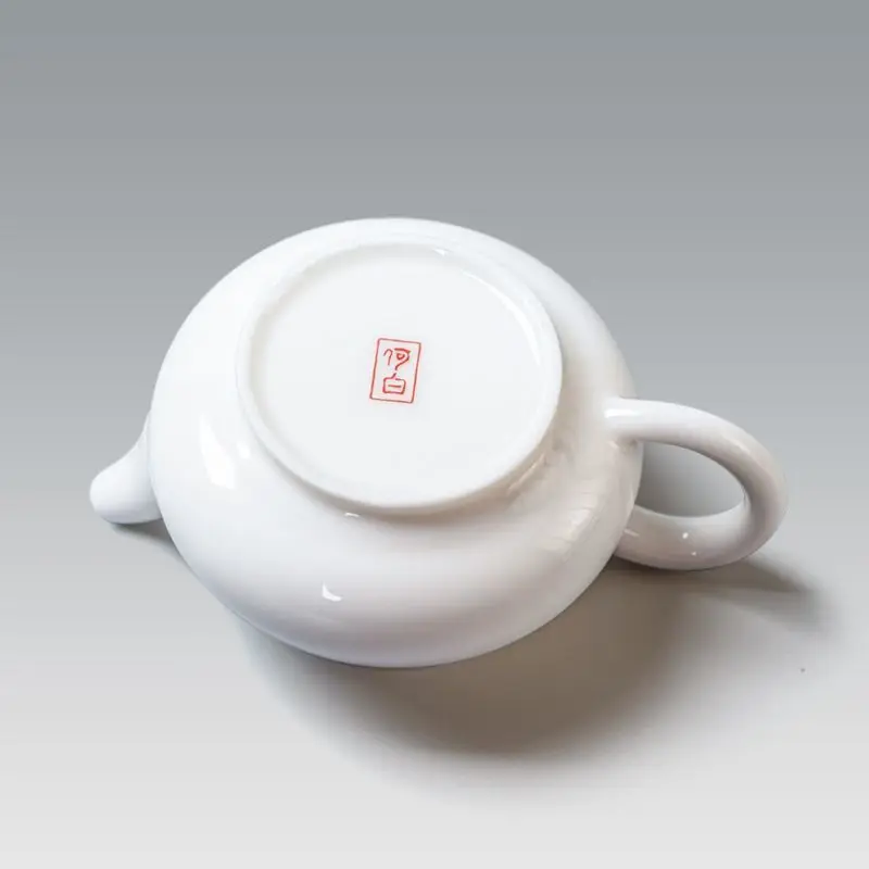 

He Bai High Temperature Underglaze Hand-Painted Pig Oil For Women High-End Chinese White Porcelain Tea Brewing Teapot Gift