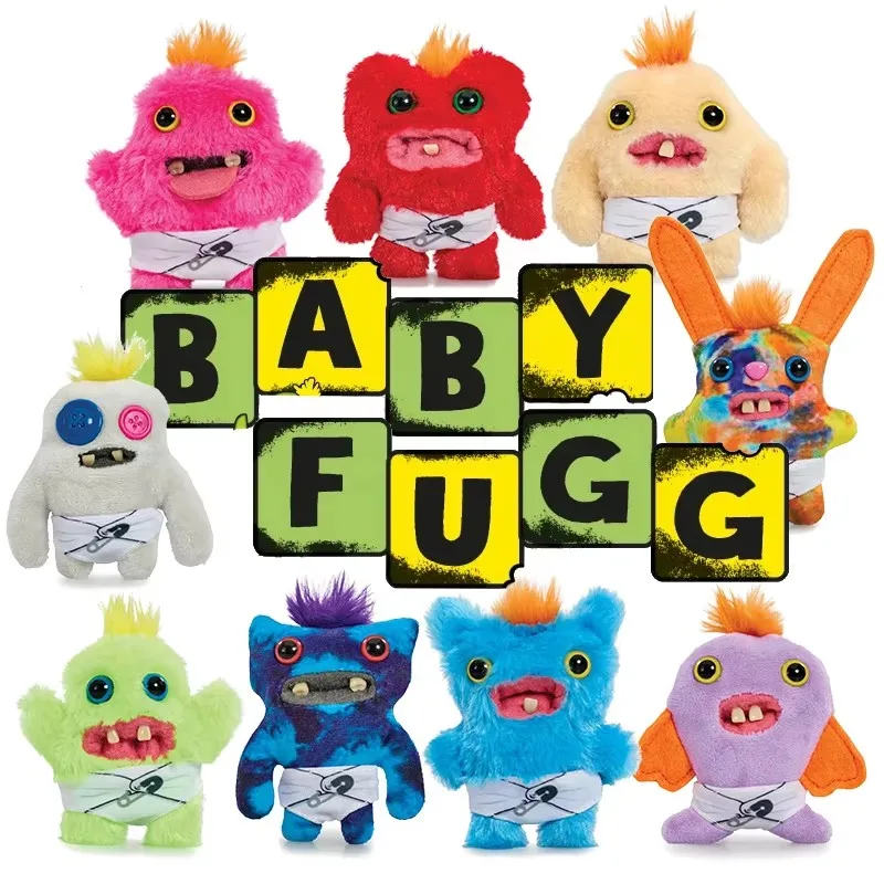 Fuggler Funny Ugly Baby Monster Plush Doll Cute Teeth Wide-Eyed Monster Halloween Party Prank Decoration Gift