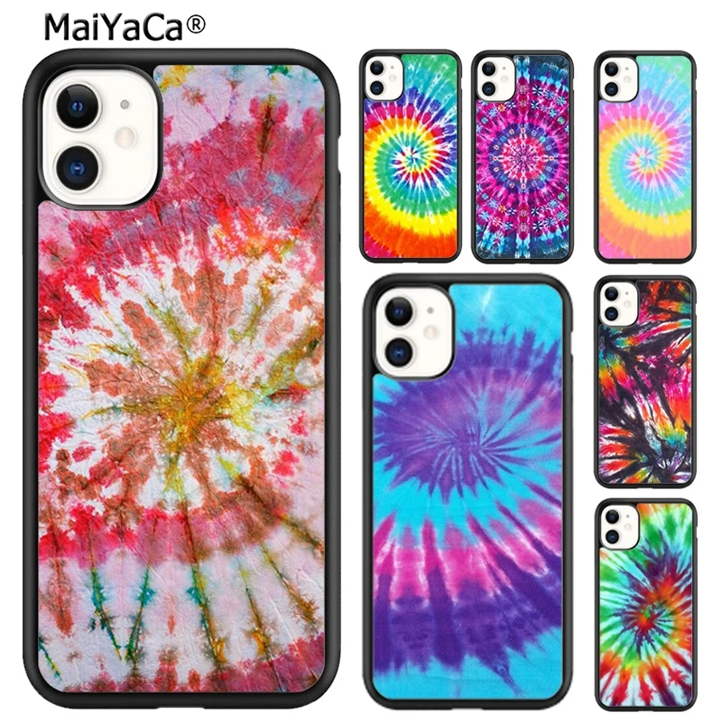 Trippy Tie Dye Hippie Art Phone Case For iPhone 16 15 14 plus XR XS 11 12 13 pro max Shell Cover coque