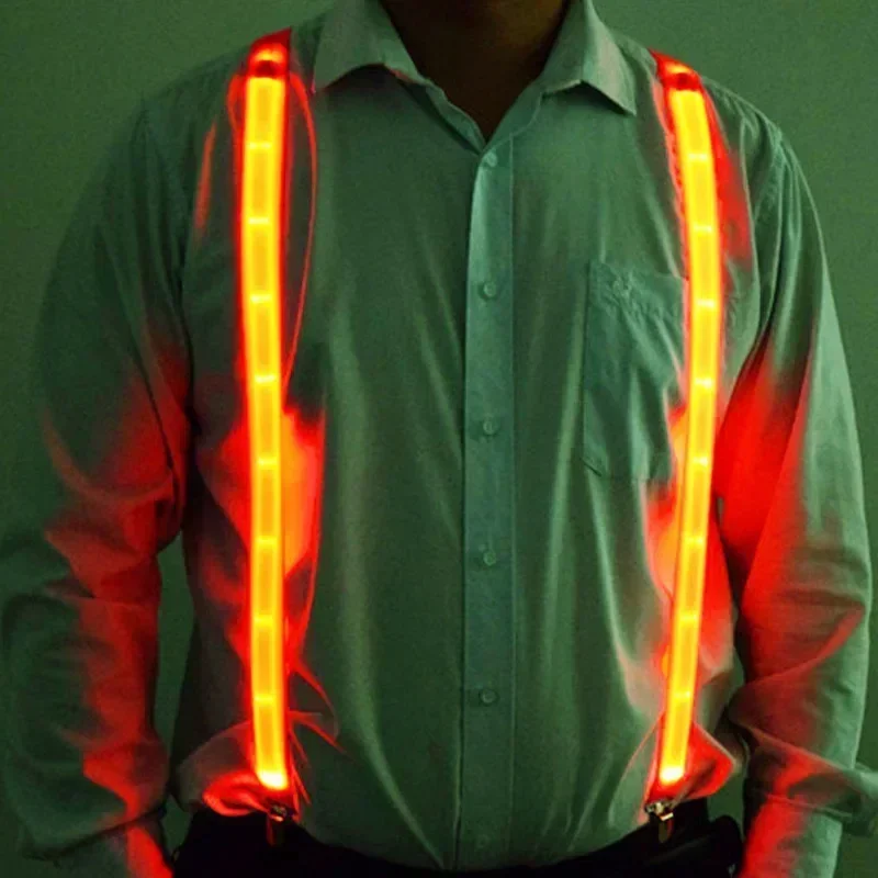 Men's LED Glowing Bow Suspenders for Parties