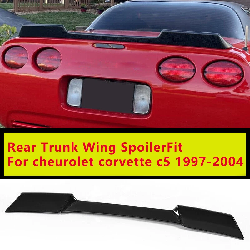 For 1997-2004 Corvette C5 ZR1 Extended Style CARBON FIBER Extended Style ABS Plastic Rear Trunk Lid Wing Spoiler car Accessories