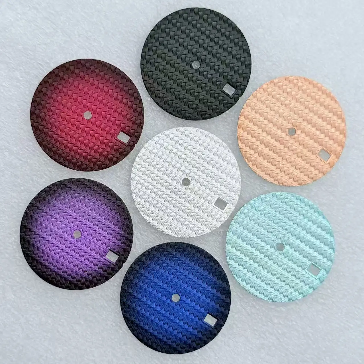 Carbon Fiber 28.5mm Watch Dials Face NH35 NH36 Dial Fit For 7S26 NH35 NH36 Movement Watch Case Surface Dial
