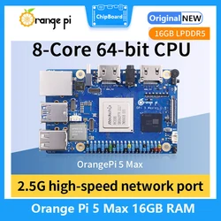 Orange Pi 5 Max 16GB RAM Single Board Computer LPDDR5 RK3588 Chip M.2 PCIE 2.5G LAN WiFi+BT OPi Orangepi 5 MAX Development Board