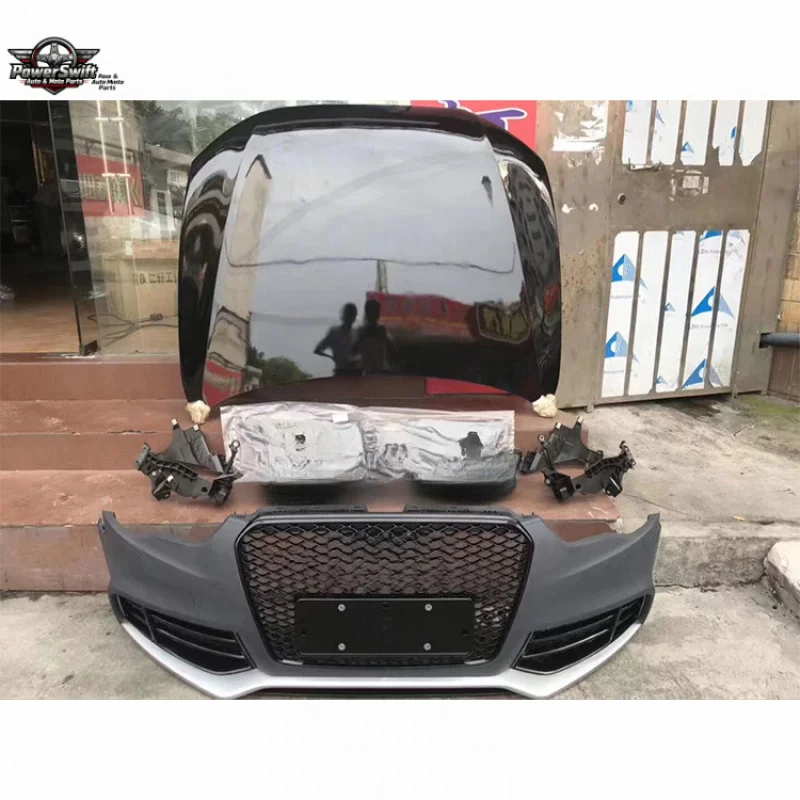 

Suitable for Audi A5 Modified to S5 Body Old to New Conversion Front Bumper Kit Hood