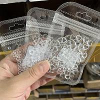 100pcs 3D Transparent Love Heart Crystal Charms 4mm/6mm/8mm Clear Resin Nail Art Rhinestone Jewelry DIY for Blush Manicure Parts