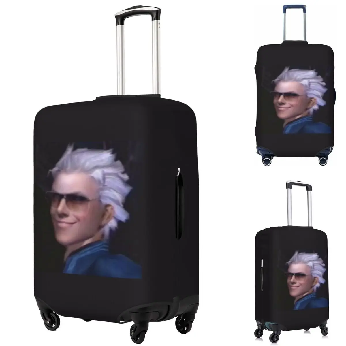

Vergil From The Devil May Cry Series Suitcase Cover Protection Elastic Travel Luggage Protector Covers for 18-32 Inch