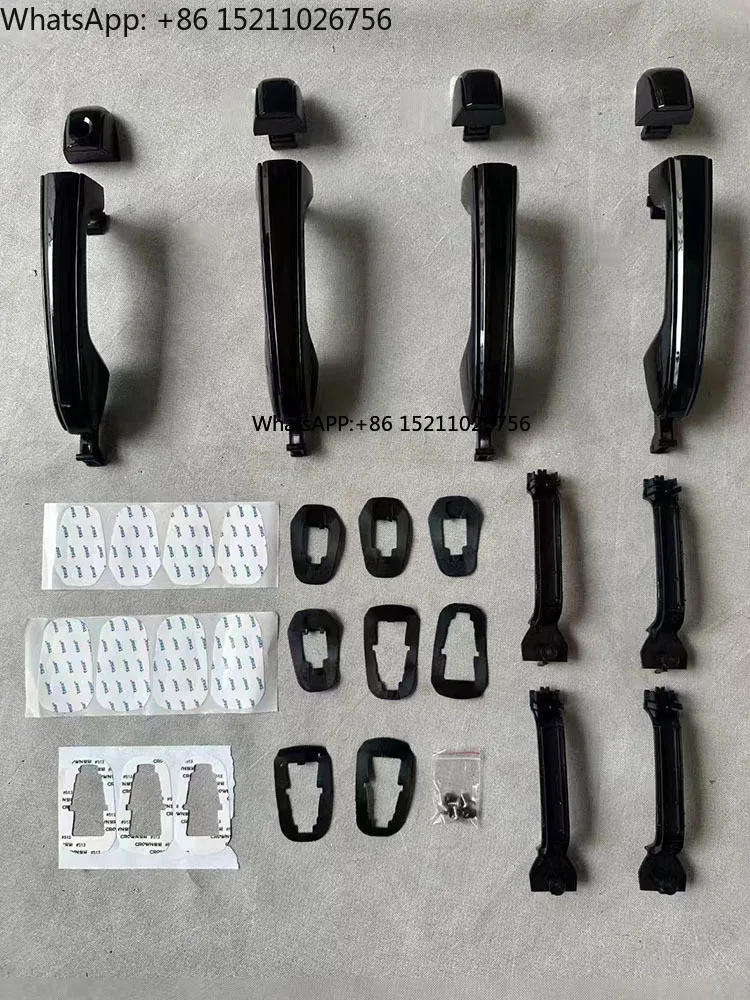 النموذج الأصلي الذكي لؤلؤي أبيض أسود كروم مقبض باب السيارة ترقية مقبض خارجي لتحديث لكزس lx570 من 2009 إلى 2021 #3