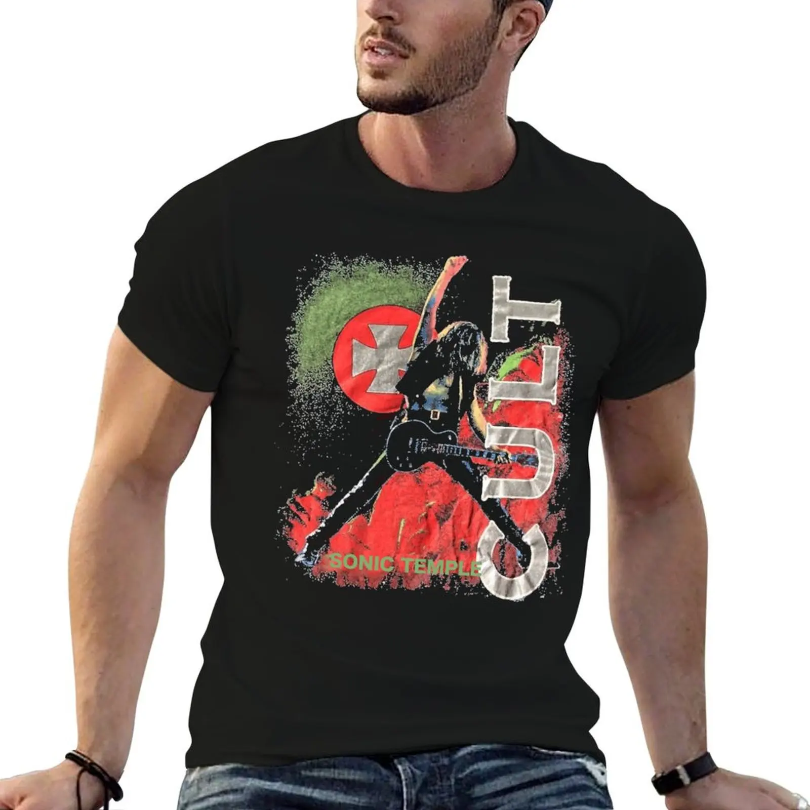 Camiseta Sonic Temple Cult, camiseta de algodón para hombre, camiseta 100% de algodón para hombre, camiseta de verano