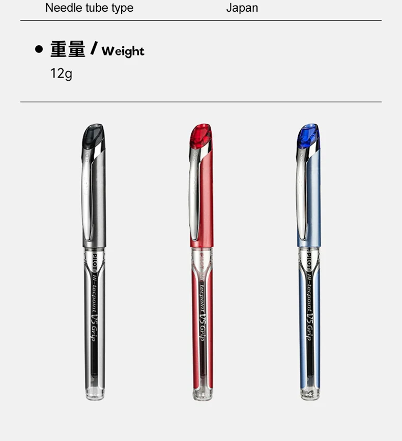 3 Stück Pilot V5 Gelschreiber, gerade Flüssigkeit, 0,5 mm, BXGPN-V5, Nadelspitze, große Kapazität, Kugelschreiber zum Schreiben von Schulbüro-Briefpapier – Detail 11