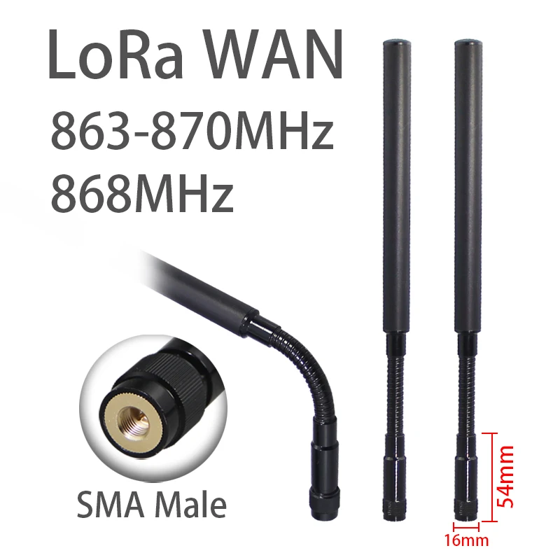 

Support custom LoRa Wan gooseneck antenna 863-870MHz 864MHz 866MHz 868MHz 869MHz antenna for Meshtastic high efficiency antenna