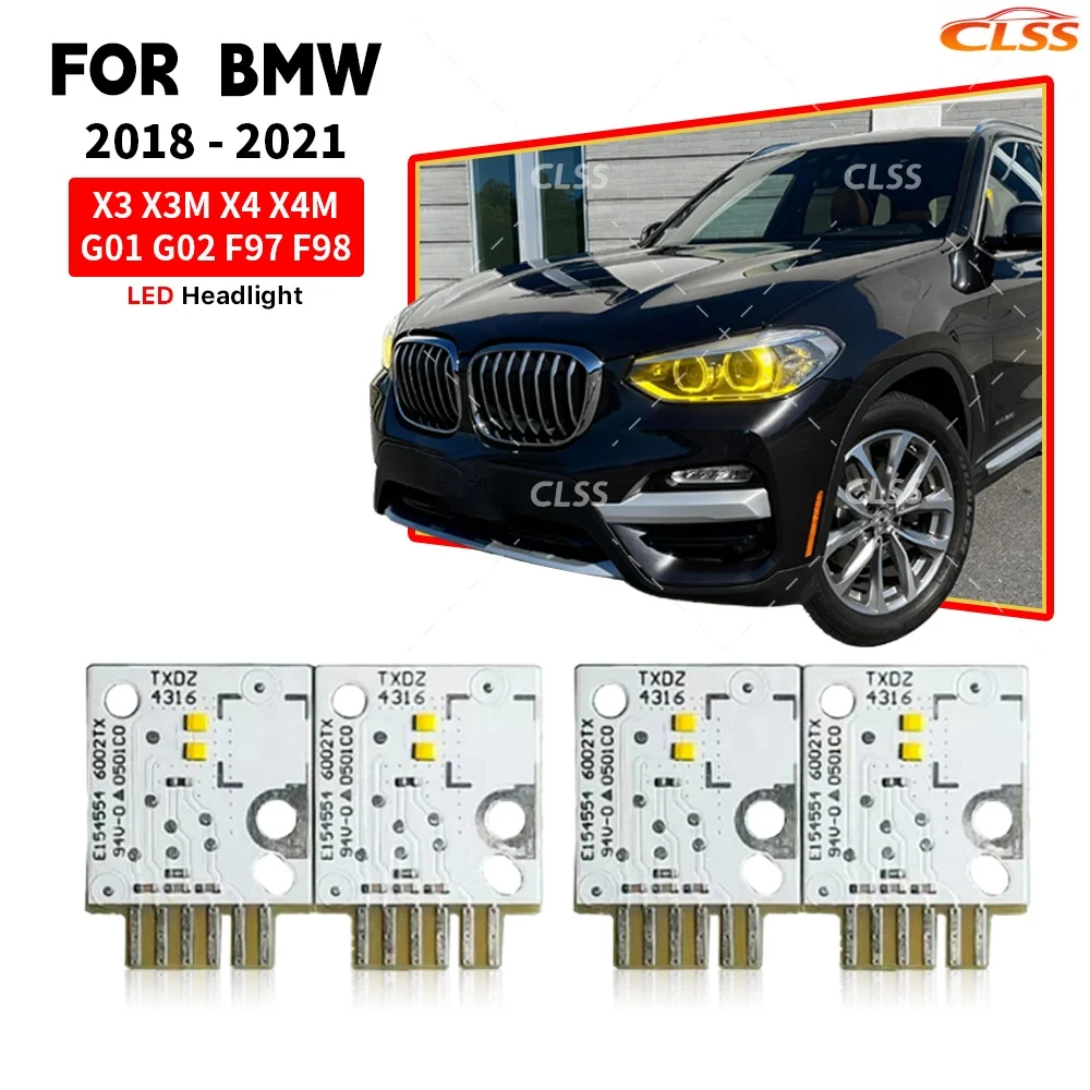 

Yellow Angel Eye DRL Board For BMW X3 X4 G01 G02 2017-21 LED Headlight Daylight Amber Red Blue CSL Daytime Running Light Module