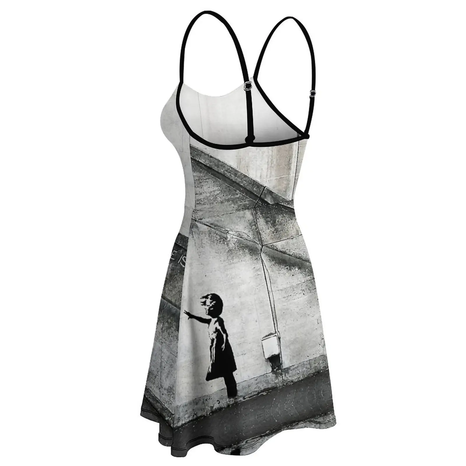 Exotic Woman's Clothing The Dress Balloon Girl There Is Always Hope Origi Women's Sling Dress Novelty Cocktails Graphic