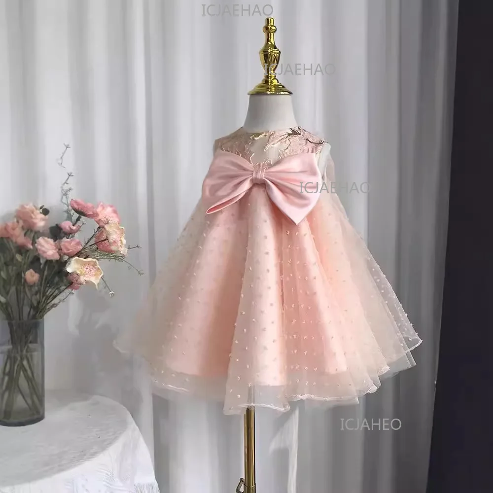 Flower Girl & 1st Birthday Princess Dress, Unique Party & Host Performance Children Costume Style Baby Girl Gown For Birthday