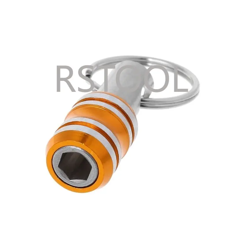 1pc 1/4 Inch Hex Shank Screwdriver Bits Holder Extension Bar Drill Screw Adapter Quick Release Keychain Screwdriver Bits Holder