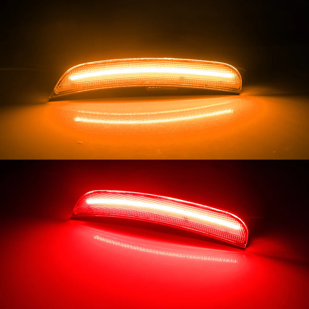 Car Front / Rear Bumper Sidemarker Indicator Lights For Dodge Charger 2015-2023 Fender Side Marker Light Amber / Red / White LED