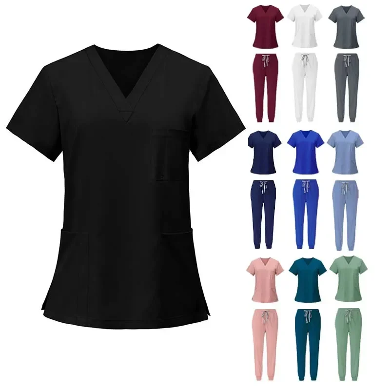 Scrub Sets Uniform Women Joggers Hospital Accessories Medical Surgical Gown Pharmacy Healthcare Work Wear Unisex Mens Scrub Soft