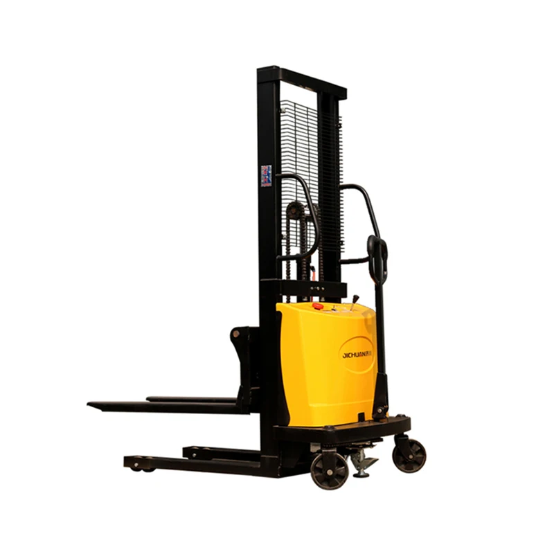 Electric Fork Lifter 1 Ton Forklift Walking Pallet Stacker Electric Semi Electric Stacker