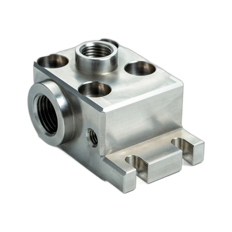 

Custom CNC Machining Milling Drilling Stainless Steel Hydraulic Manifold Block CNC Machining Service Custom Aluminum Stainless