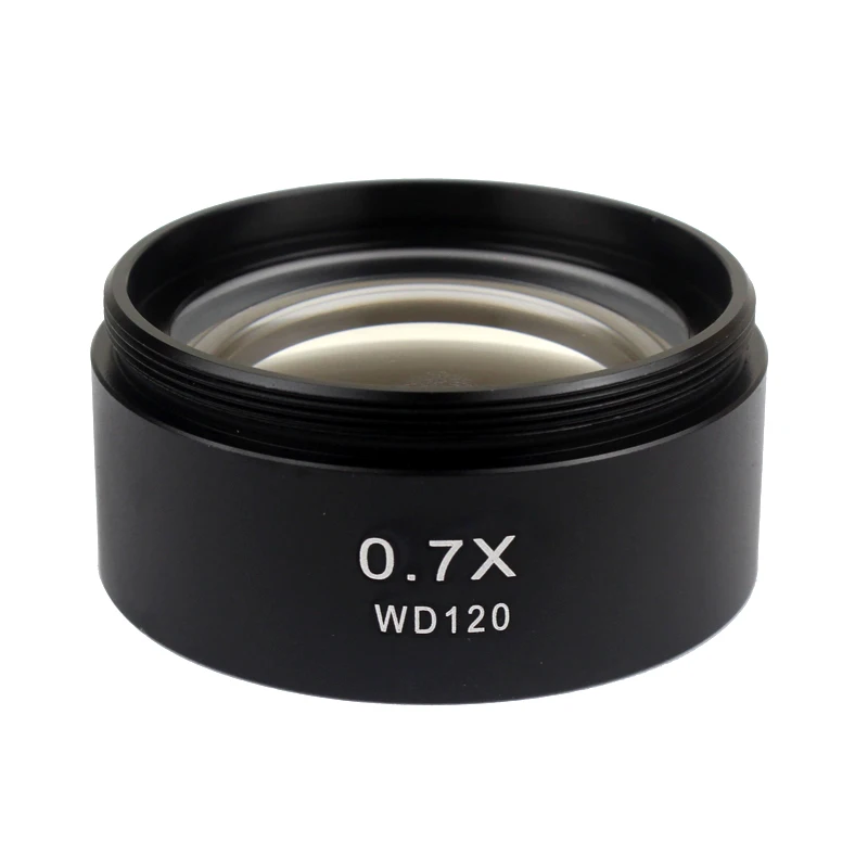 0.3X 0.5X 0.7X 0.75X 1X 1.5X 2.0X عدسة موضوعية مساعدة للتكبير مجهر ستيريو الموضوع 48 مللي متر للمجهر ثلاثي العينيات #1