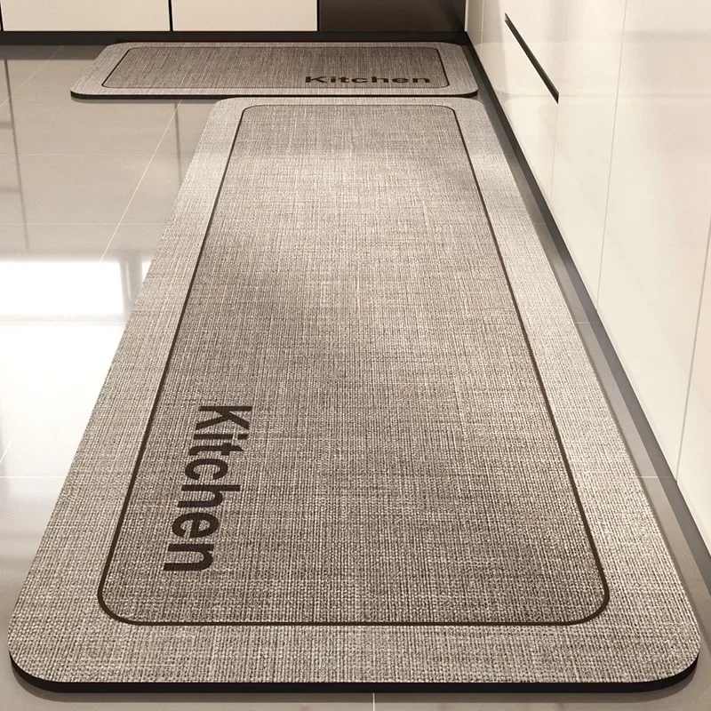 Carpet for Kitchen Absorbent Floor Mat Pvc Anti-slip Entrance Doormat Bathroom Toilet Area Rug Non-slip 주방 카펫 Alfombra De