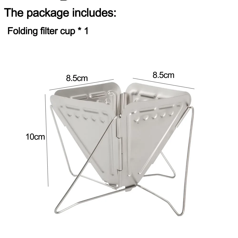 Hand gebrühtes Kaffeekannen set im Freien aus Edelstahl material Camping, Tee herstellung Freizeit hand gemahlene Kaffee ausrüstung – Detail 6