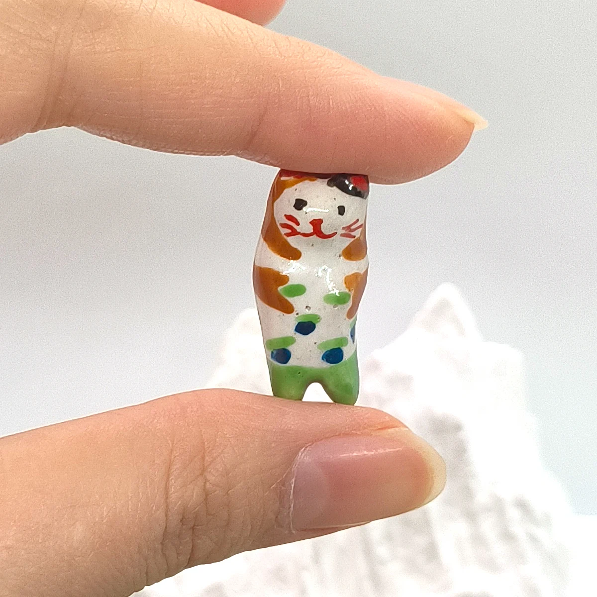 Calico Cat Ceramic Beads 25mm Tri-color Cat Charms 2pcs 4pcs for DIY Jewelry Making Bracelet Necklace Gift