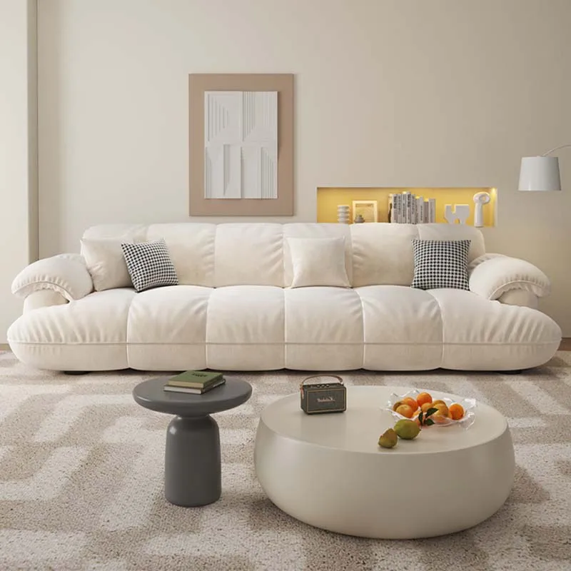 

Simple Modern Couches Living Room Soft Square Designer Velvet Sofa Puffs Lounge Solid Wood Divani Da Soggiorno Home Furniture