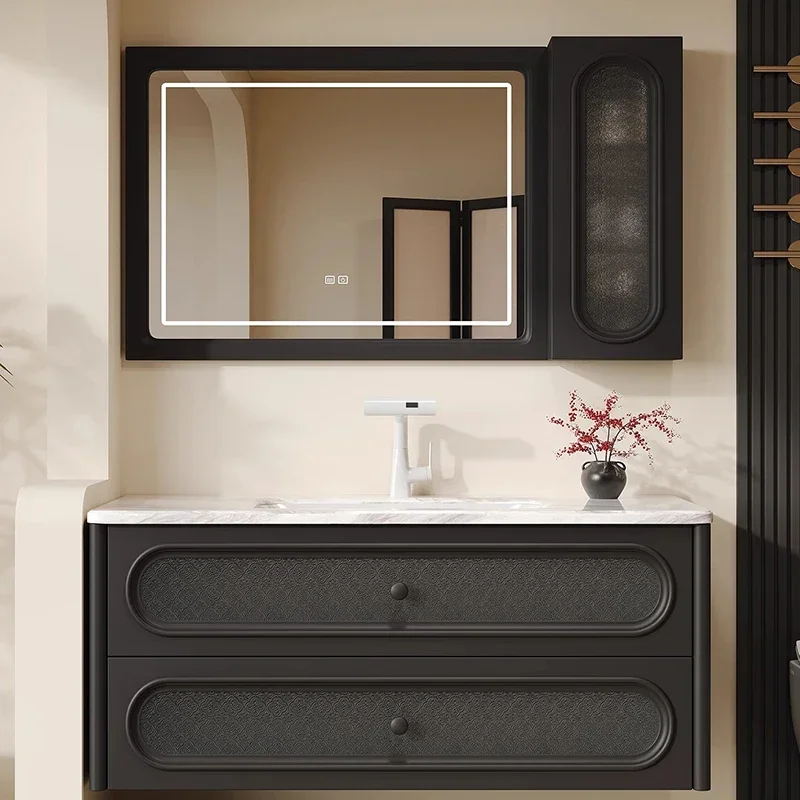 Modern Design Bathroom Vanities Shelves With Sink Drawers Storage Bathroom Vanities Cream Style Home Furniture Spiegelkast LLBC