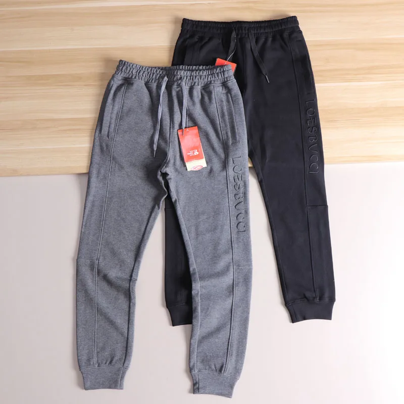 

Двусторонние повседневные спортивные штаны с плоской вышивкой и эластичной резинкой на талии, модная мужская модная весенне-осенняя одежда