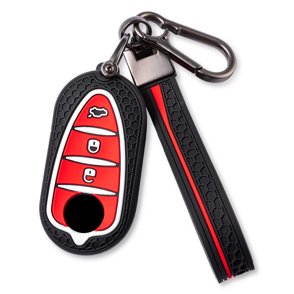 Silicone Key Cover Holder For Alfa Romeo Giulietta Myth Junior 4C Romeo Mito Myth 159 GTO GTA Car Accessories Keychain
