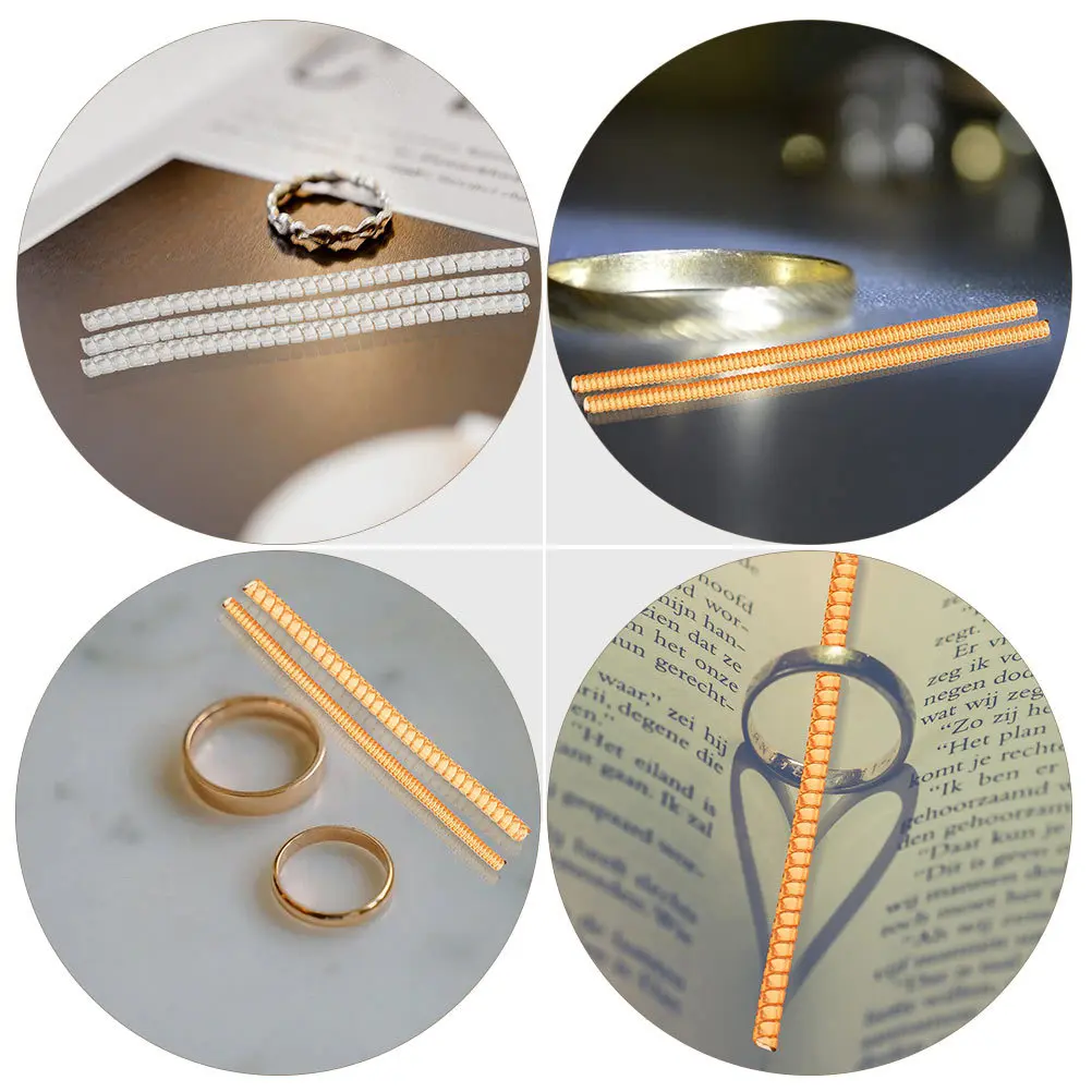 

8pcs Size Adjuster Plastic Jewelry Tightener For Loose Rings Ring Size Reducer Adjustable Tool Ring Guard Spacer