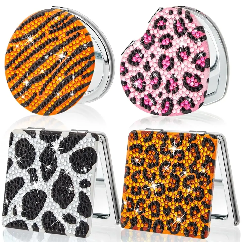 

Набор из 4 компактных зеркал для алмазной вышивки, портативные складные карманные зеркала для женщин, подарки для мам, для алмазного искусства