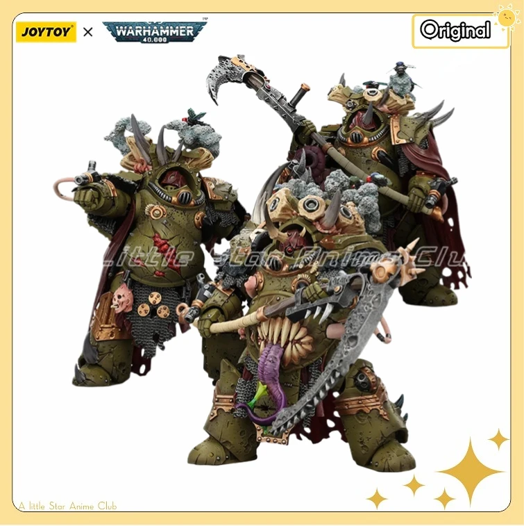 

В наличии JOYTOY Warhammer 40000 Death Guard Deathshroud Terminator Champion с перчатками Manreaper и Plaguespurter, игрушка