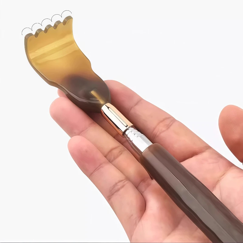 أداة خدش للظهر والحكة متعددة الوظائف مع مشط قابل للسحب في الخلف