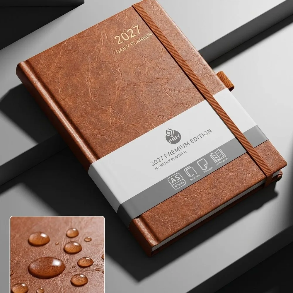 A5 2027 Schedule Book Calendar Notebook Diary Writing Pads Agenda Planner Notebook Thick Paper Convenient