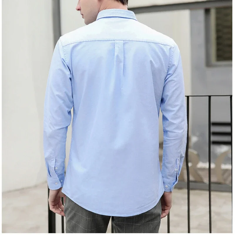 Oxford Cotton Shirt: Long Sleeves, Casual Breathable Fabric, Exquisite Craftsmanship, Brand with OEM Processing