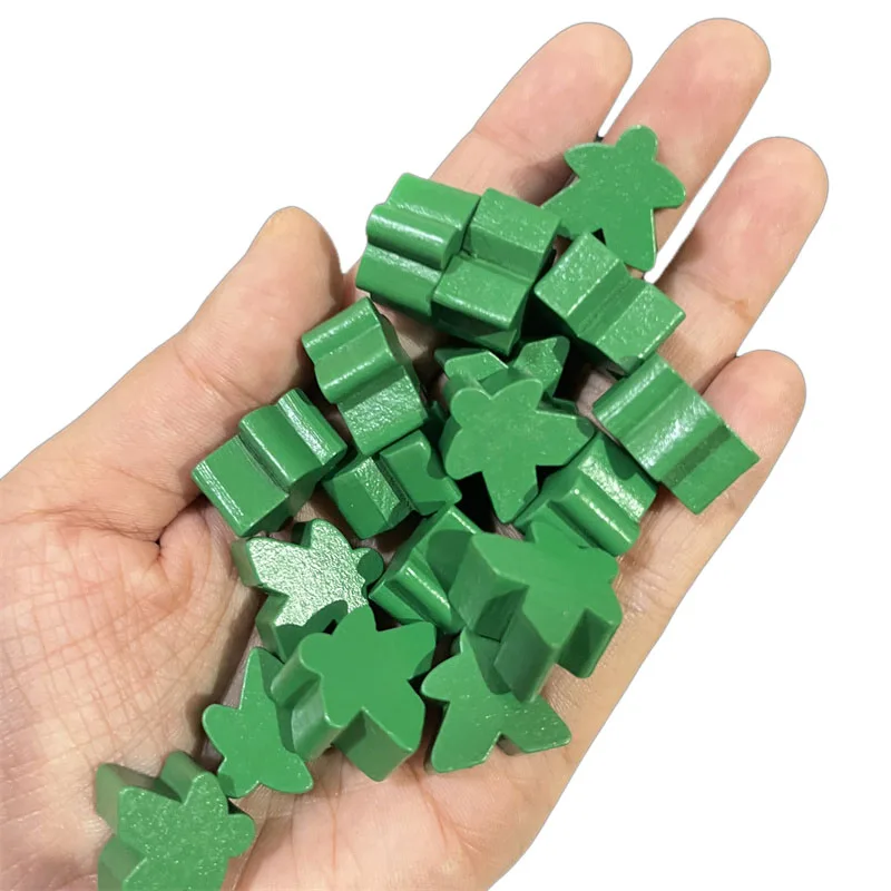 Meeples-100 pions en bois de 16mm, 14 couleurs, pièces de rechange pour jeu de société, composants et accessoires de mise à niveau