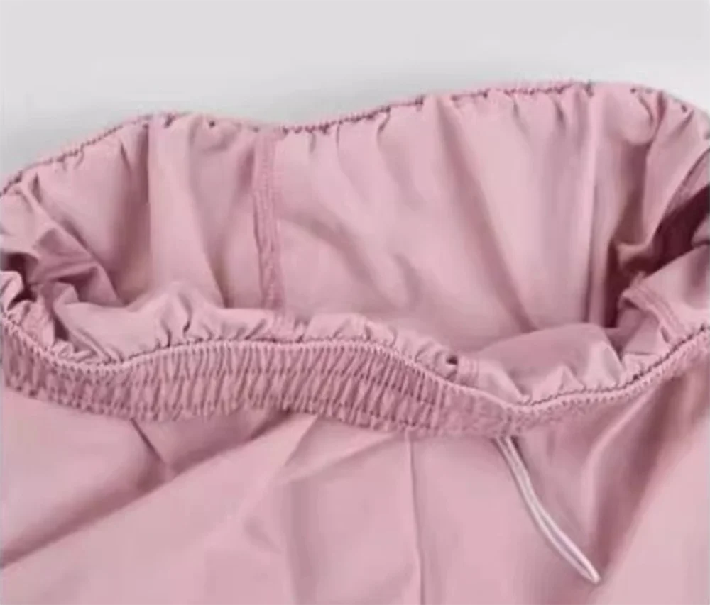 سراويل نسائية واسعة الساق موضة الصيف والربيع سراويل نسائية عالية الخصر فضفاضة غير رسمية بلون واحد سراويل مستقيمة