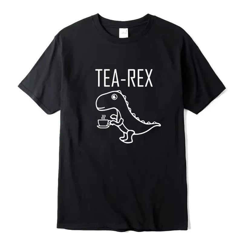 

Summer Casual Men's T-shirt Top Quality 100% Cotton Cool Funny Dinosaur Design Printing O-neck for Men T-shirt Male Tee Shirts