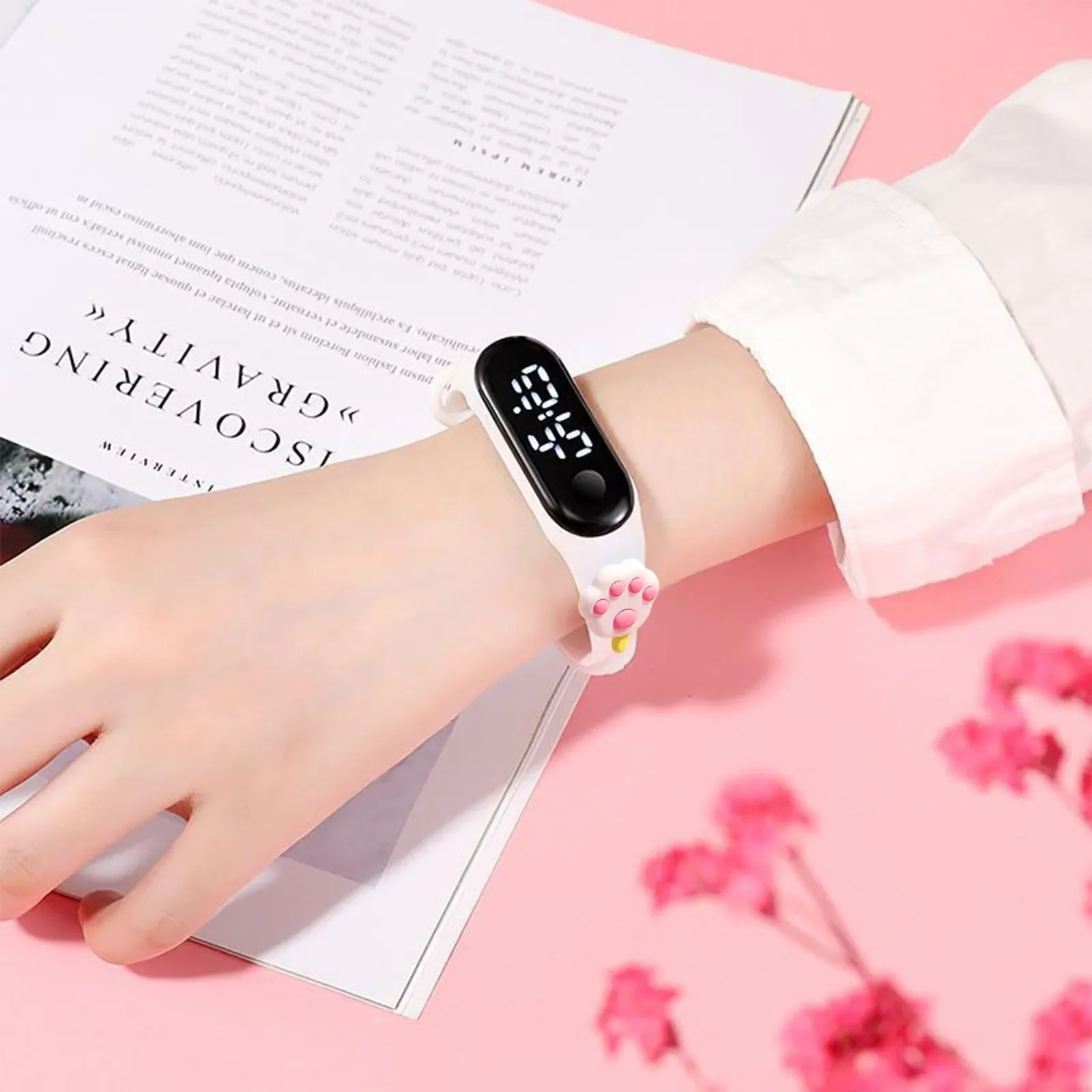 Orologio intelligente di moda per bambini Ragazzo Ragazza Moda LED Orologi da polso digitali Cinturino in silicone per cartoni animati Orologio sportivo impermeabile Relogio