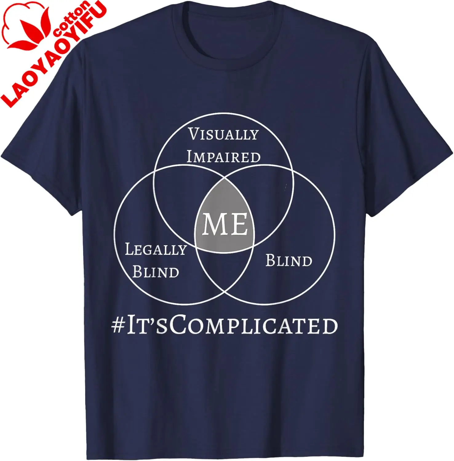 I Can See But I Can't It's Complicated T-Shirt Breathable and Comfortable Individuality T Shirt for Man Cotton Tee
