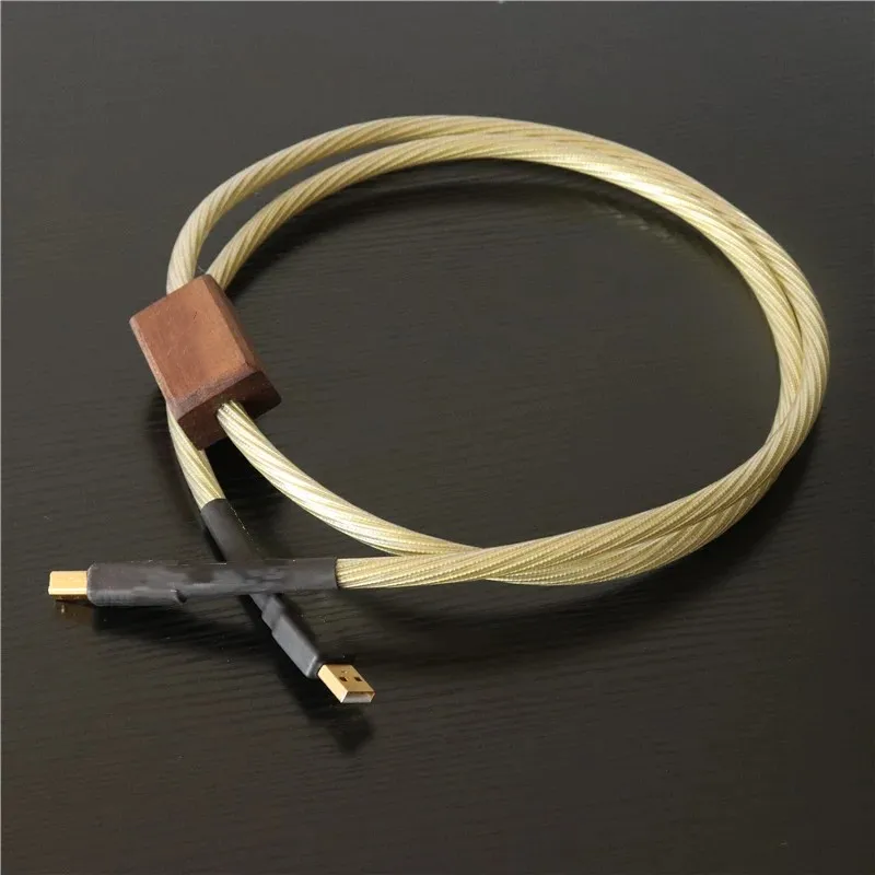 High-quality 7N silver-plated 2.0 USB cable with DAC audio decoding, pure copper, gold-plated, shielded