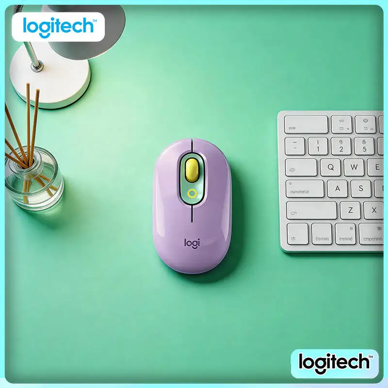 

Портативная мышь Logitech M350 POP Bluetooth USB с 90% шумоподавлением и 18-месячным сроком службы батареи для семейных поездок и групповых путешествий