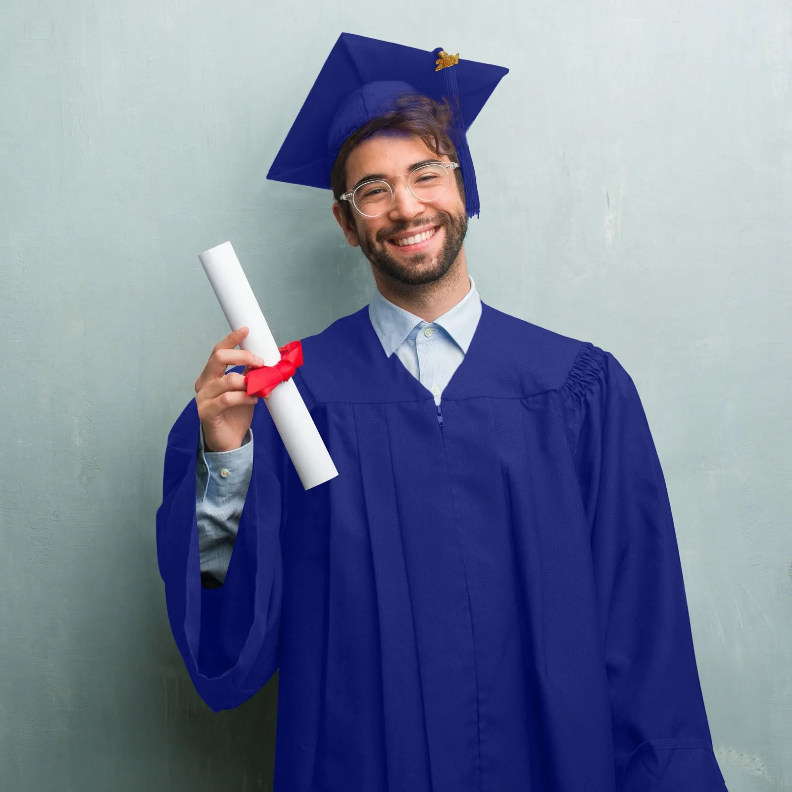 Robe de graduation universitaire pour adultes et enfants, uniforme d'étudiant du secondaire avec pompon, ensemble de robes de célibataire et de chapeau