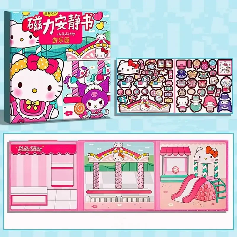 

Sanrio Hello Kitty DIY Magnetic Toys Miniso Cartoon Cute Kuromi Cinnamoroll My Melody Fashion Children Toys Girls Holiday Gifts