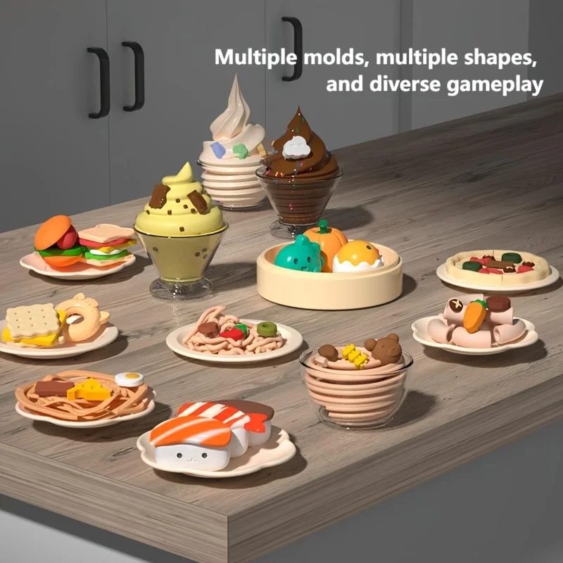 Игрушка красочная глиняная имитация машины для мороженого, игровой домик, машина для мороженого, кухня, игровое тесто для подарка на день рождения