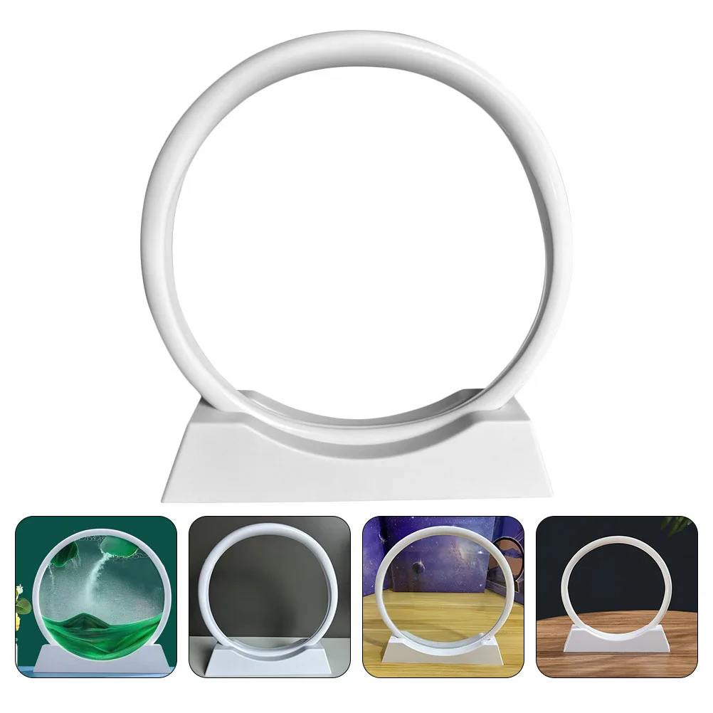 

Набор «сделай сам», пластиковая фоторамка, 12-дюймовое стекло, движущийся песок, художественная подставка для дисплея, круглая квадратная рамка для офисного декора, рамка для рисования песком