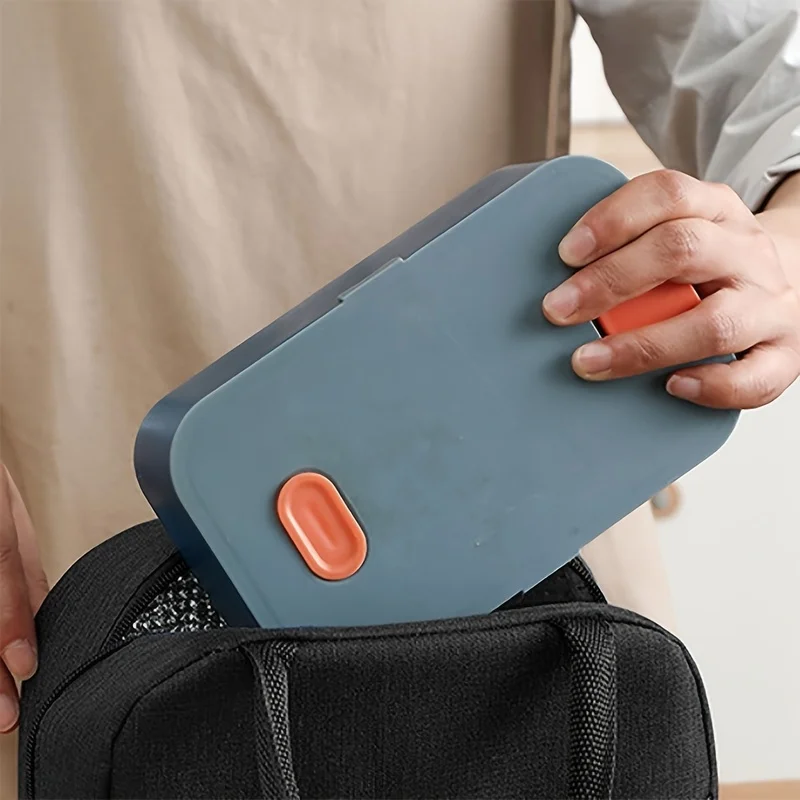 Black Cationic Insulated Lunch Bag, Thermal Food Tote for Work School Picnic, Portable Cooler Bag 1-Pack