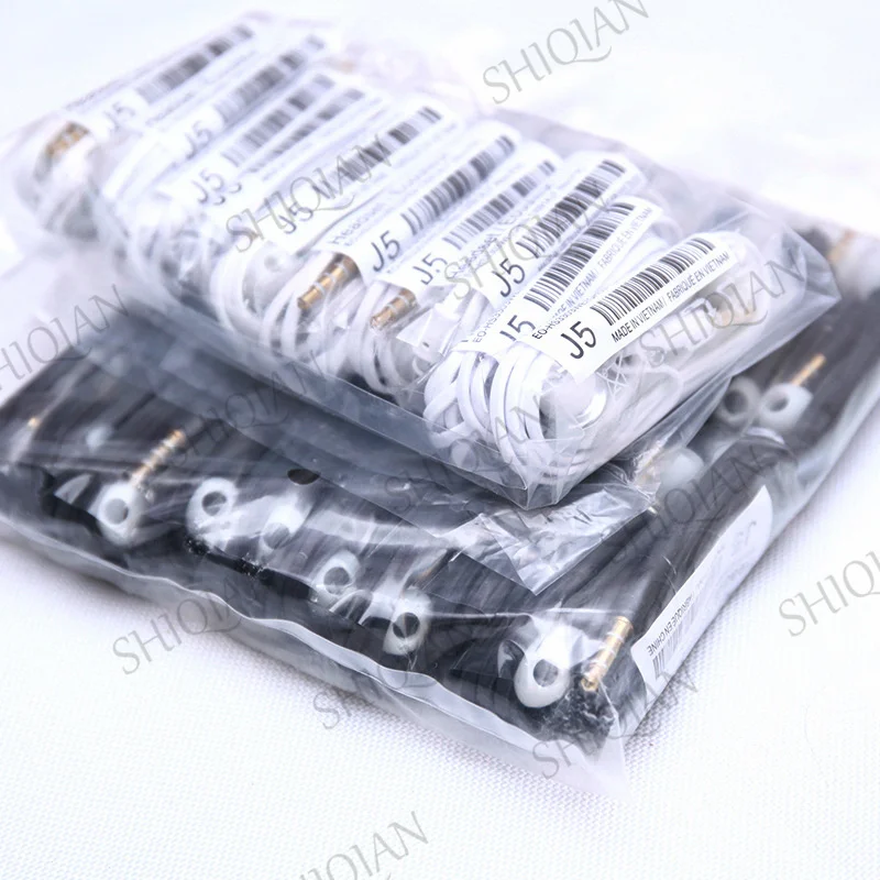 50pcs High Quality J5 s4 Headsets In-ear Earphones Hands-free with Mic For Samsung s3 HTC Xiaomi