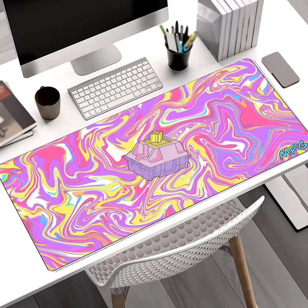 

Pink Mouse Pad Large Gaming Mousepads Non-slip Seamed Edge Laptop Desk Accessory Aesthetic Tablet Office Accessories Mat PC